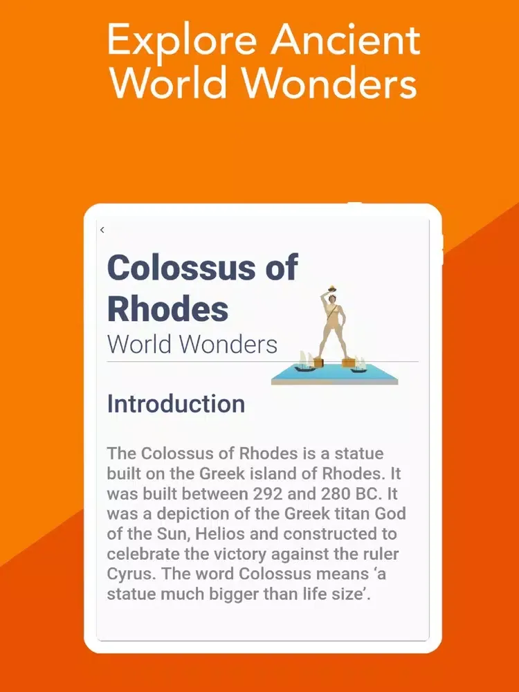 7 World Wonders For Kids iPad  スクリーンショット