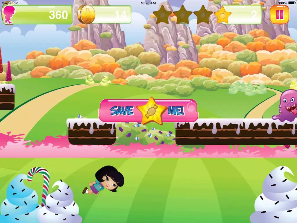 Candy World - Run Through Magical Land of Candies Free iPad  स्क्रीनशॉट