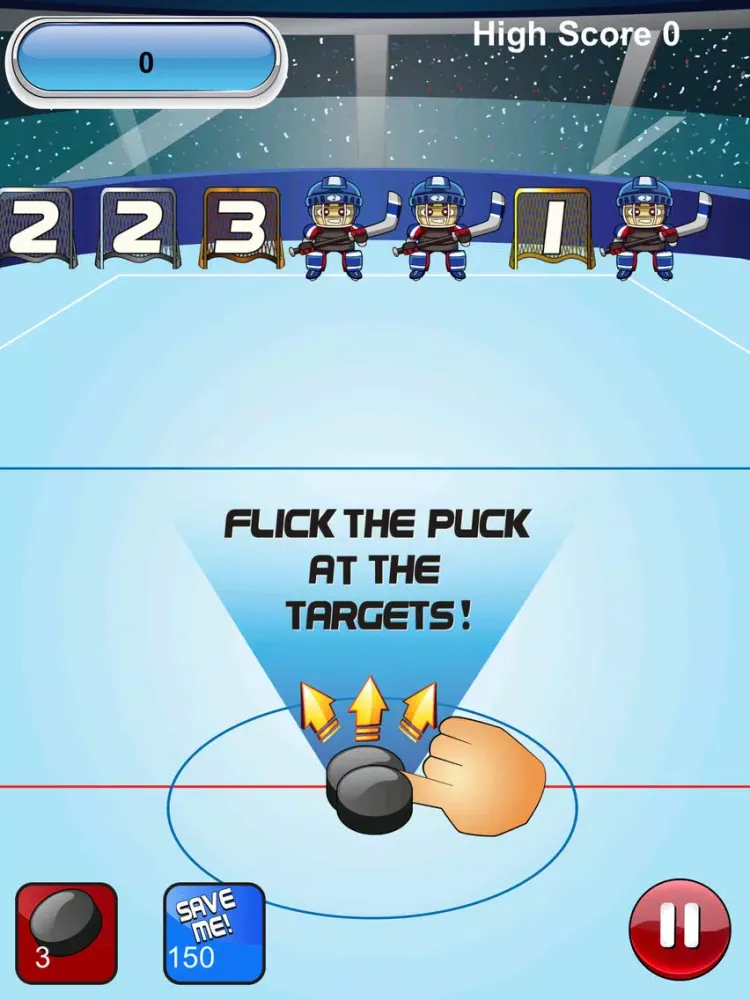 Zrzuty ekranu Hockey Flick Pro Version - The Great Hockey Game iPad 