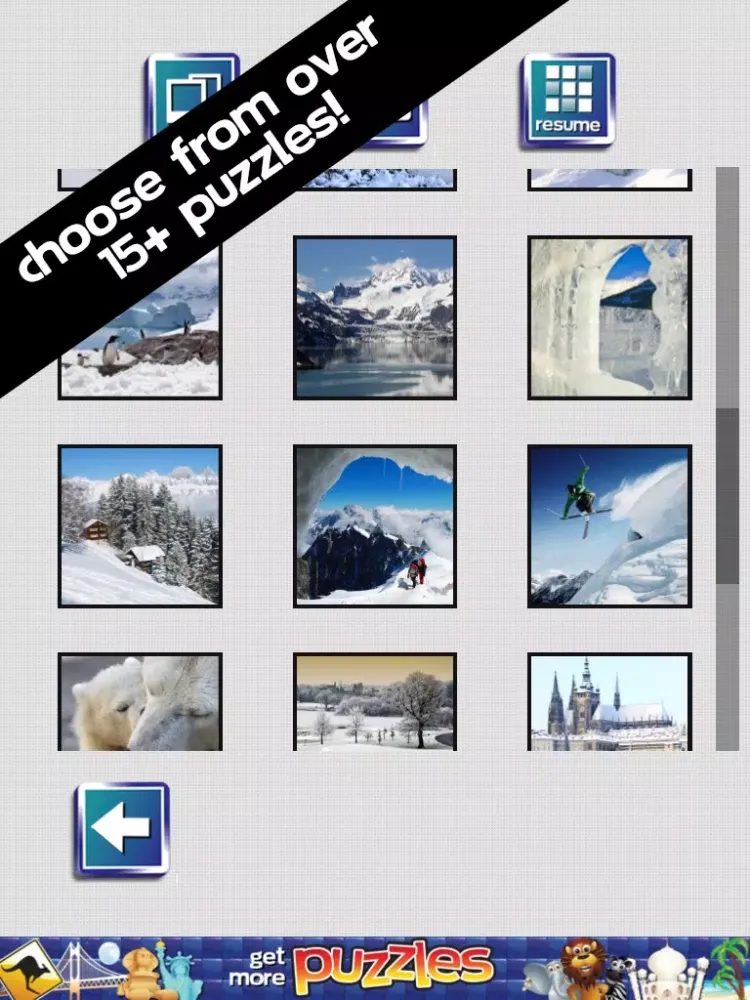 Winter Wonderland Puzzles - Snow, Penguins, Ice Castles and Moutains iPad 应用截图