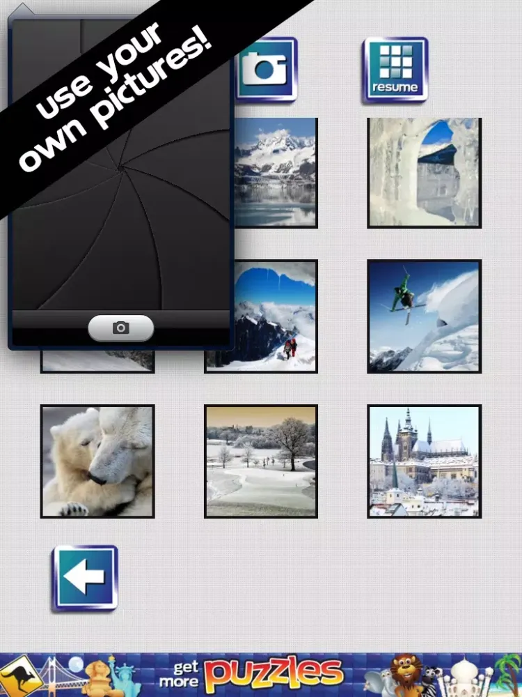 Winter Wonderland Puzzles - Snow, Penguins, Ice Castles and Moutains iPad 应用截图
