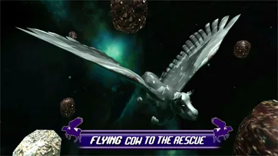 Capturas de tela do Flying Cow Rescue Galaxy Game : The Super Cow Flying Simulator Game of 2016