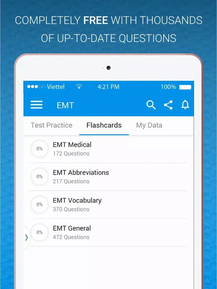 ภาพหน้าจอของ EMT practice test iPad 