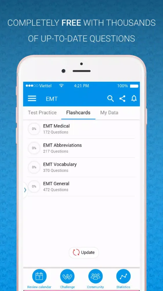 ภาพหน้าจอของ EMT practice test