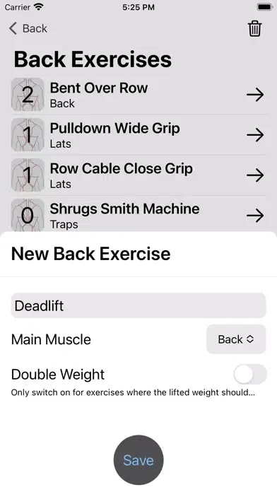 GymSets スクリーンショット