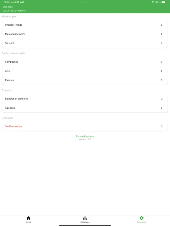 Capturas de pantalla de Zaman Business iPad 
