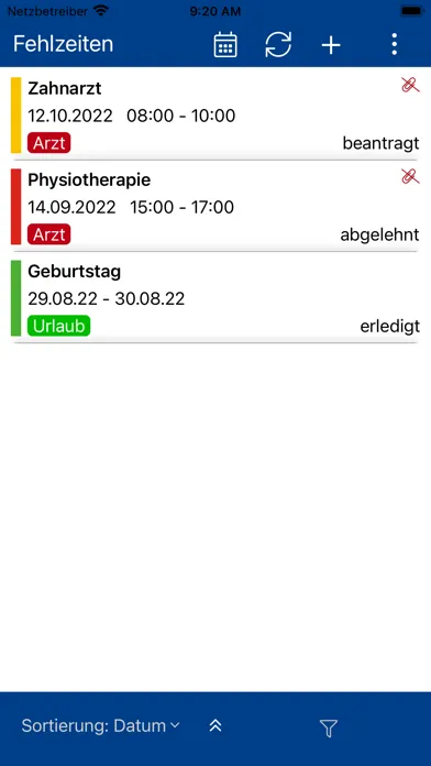 Kplus mobil Fehlzeiten سکرین شاٹس