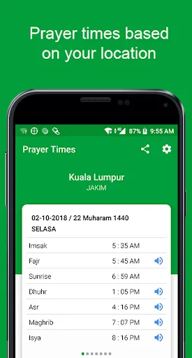 Waktu Solat -Kiblat, Azan, Doa Screenshots