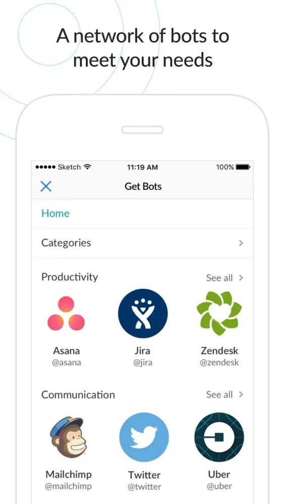 Kore.ai for BlackBerry Screenshots