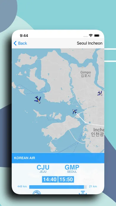 Tangkapan skrin Tracker for Korean Air