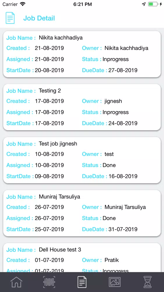 Kore TimeSheet 스크린샷