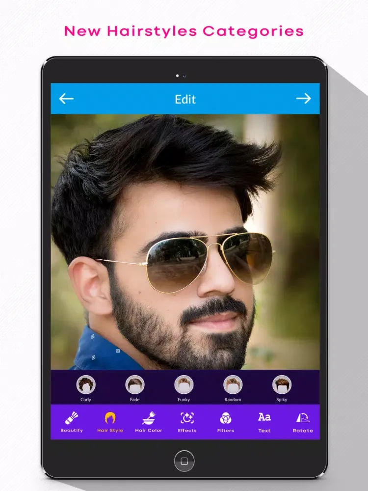 Скриншоты Men's Hair -Hair Style Changer iPad 