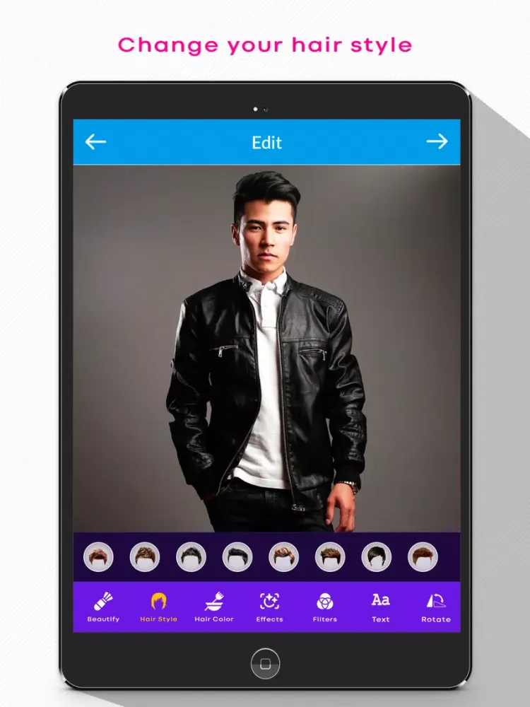 Скриншоты Men's Hair -Hair Style Changer iPad 