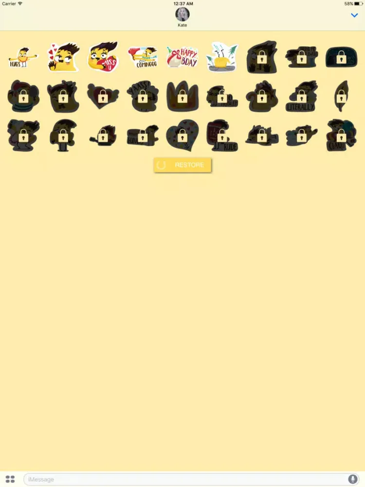 Birdie Stickers iPad  স্ক্রিনশট