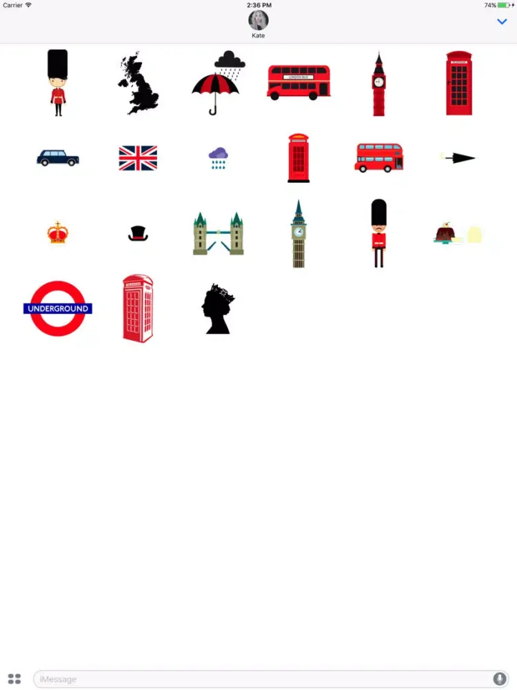 London Stickers Pack iPad  Screenshots