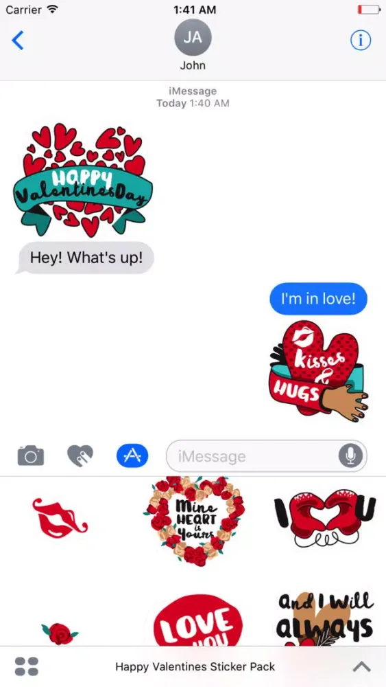 Tangkapan layar Happy Valentine's Day Sticker Pack