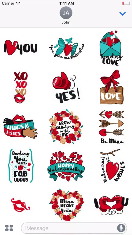 Tangkapan layar Happy Valentine's Day Sticker Pack