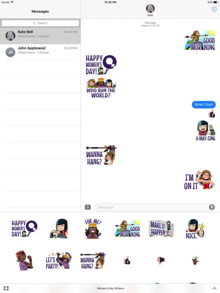 Capturas de pantalla de Women's Day Sticker Pack iPad 
