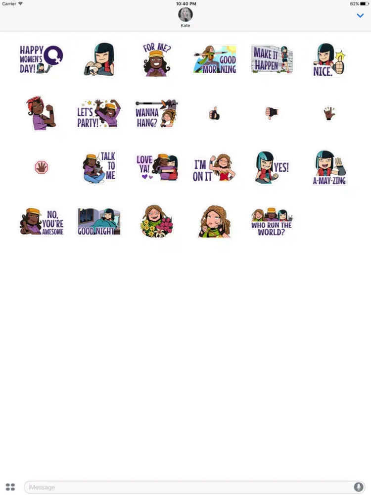 Capturas de pantalla de Women's Day Sticker Pack iPad 