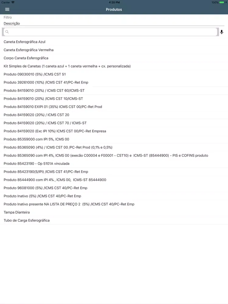 Korp Vendas Mobile iPad  Ekran Görüntüleri