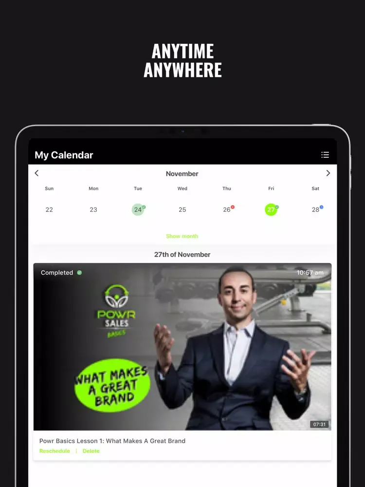 Capturas de tela do POWR Sales iPad 