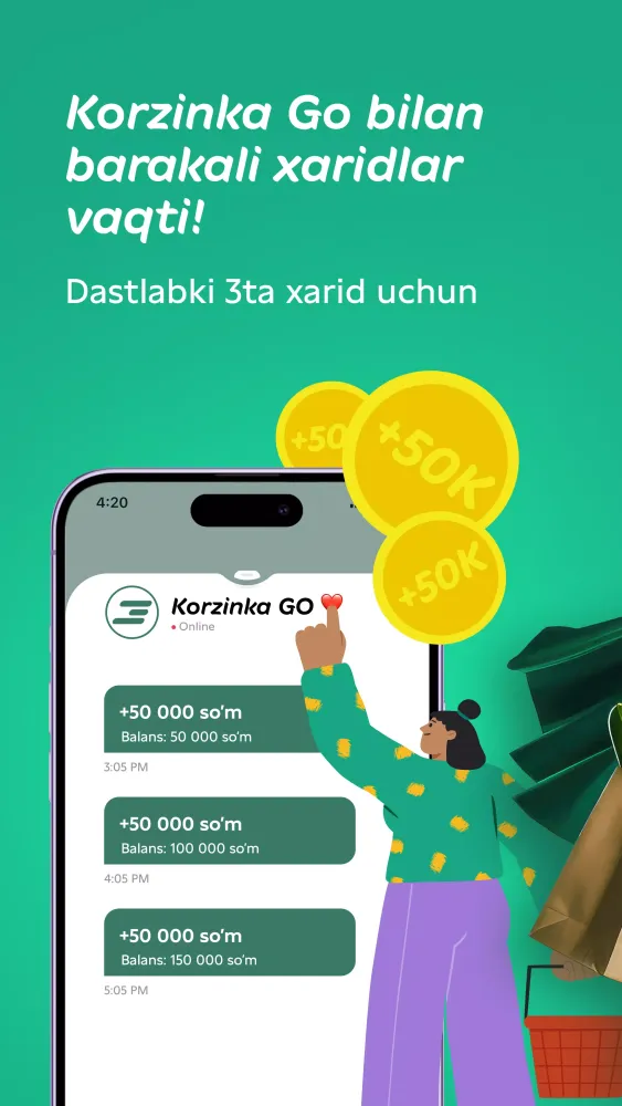 Скриншоты Korzinka Go оnlayn-supermarket