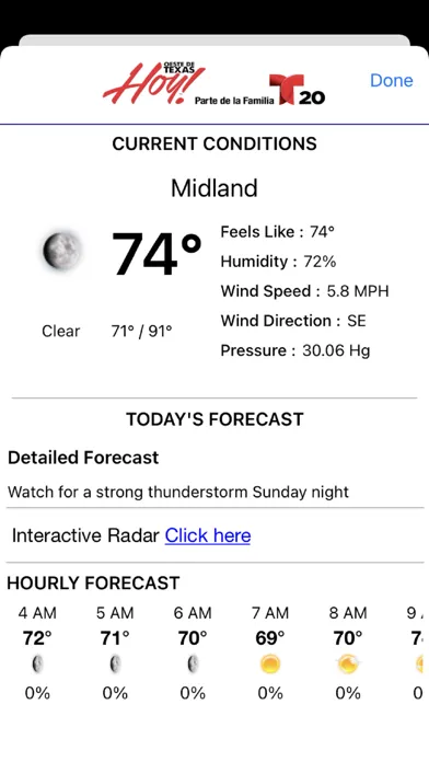 Oeste de Texas Hoy!应用截图