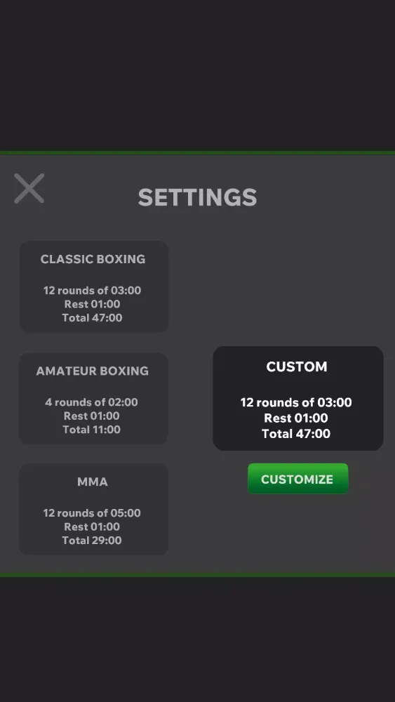 Capturas de pantalla de Boxing Interval Timer