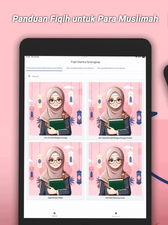 Tangkapan skrin Fiqih Wanita Terlengkap iPad 