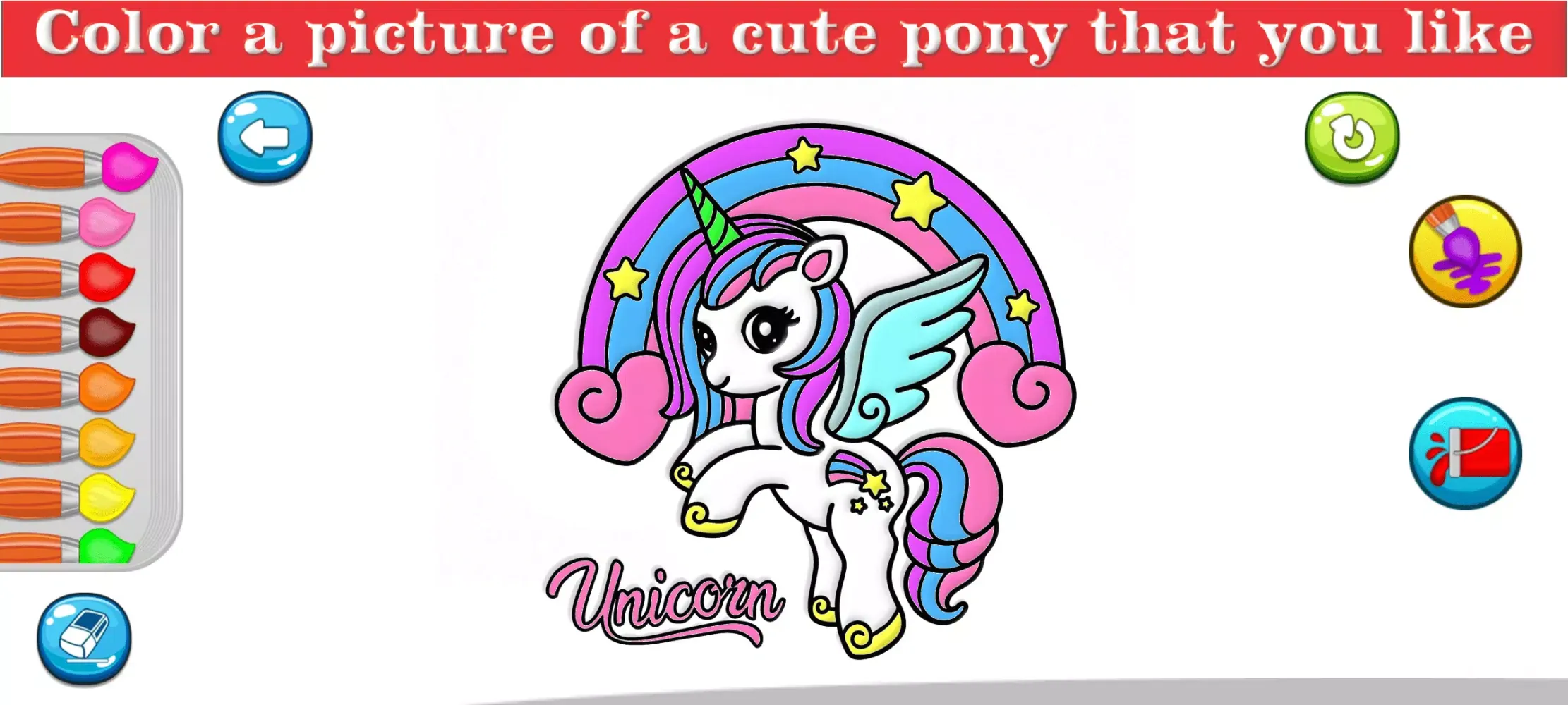 Capturas de pantalla de Cute Pony Coloring Pages