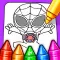 Coloring Cute Spider Superhero