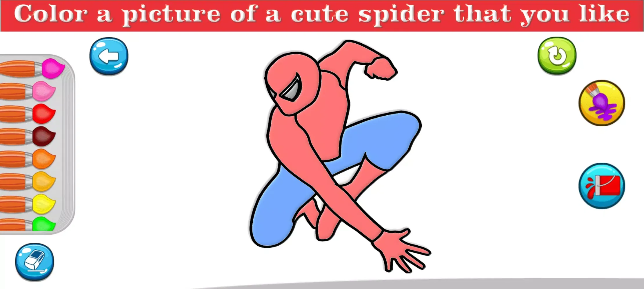 Capturas de pantalla de Coloring Cute Spider Superhero