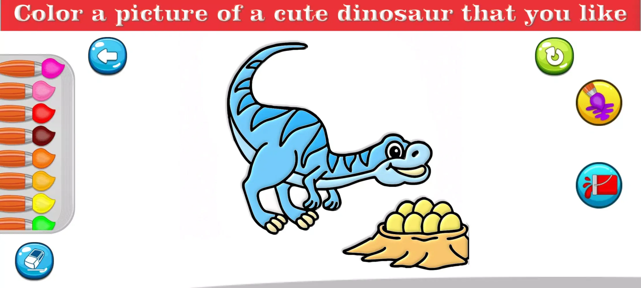 Ảnh chụp màn hình của Dinosaur Coloring Book
