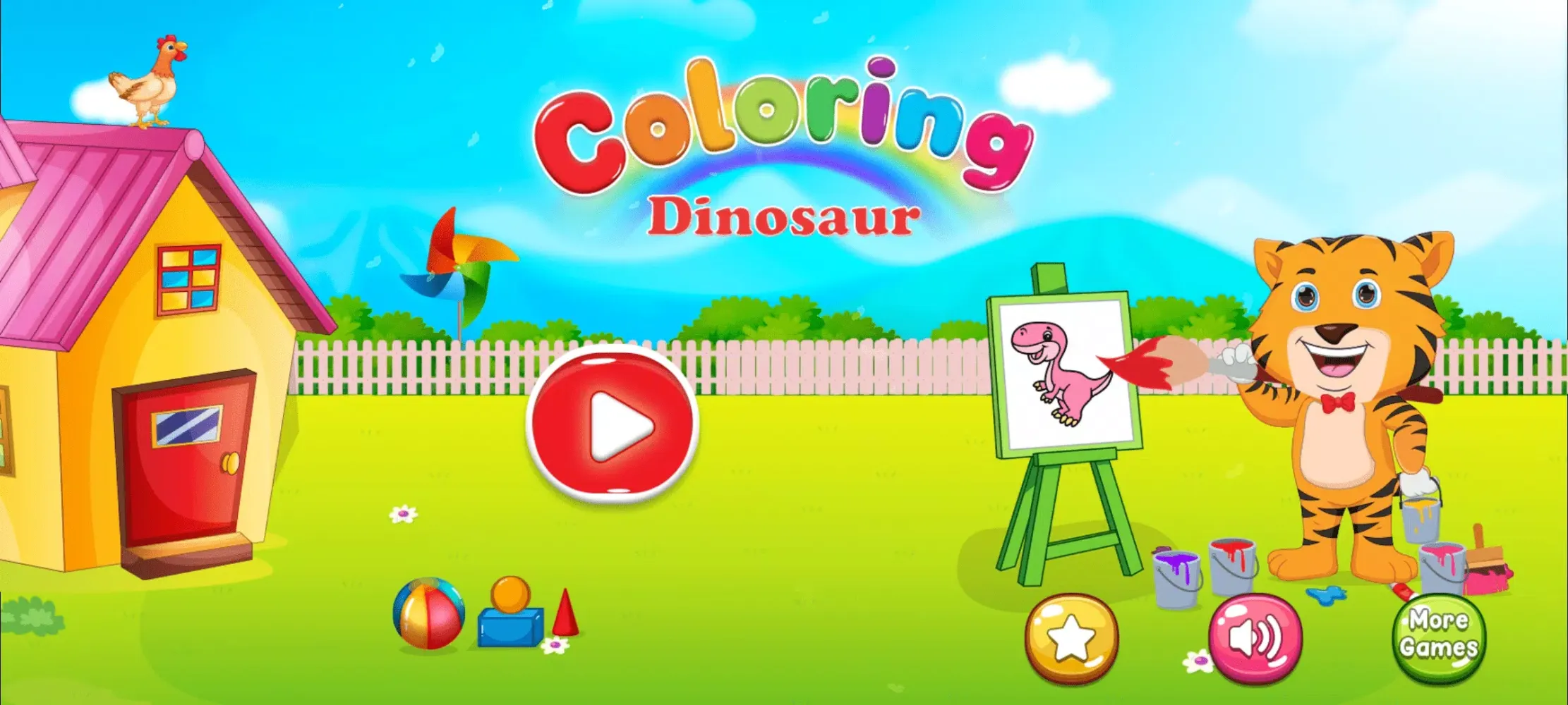 Ảnh chụp màn hình của Dinosaur Coloring Book