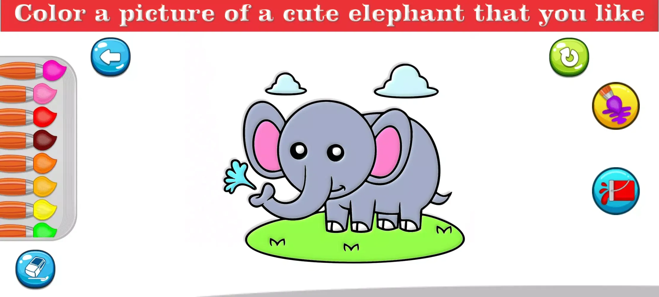 Little Elephant Coloring स्क्रीनशॉट