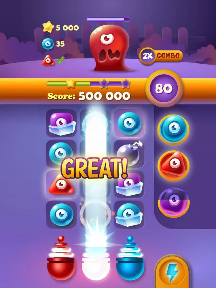 Zrzuty ekranu Jolly Swipe - Jelly Monster Match Puzzle Game iPad 