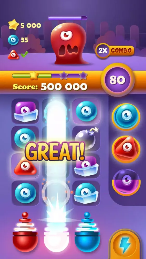 Zrzuty ekranu Jolly Swipe - Jelly Monster Match Puzzle Game
