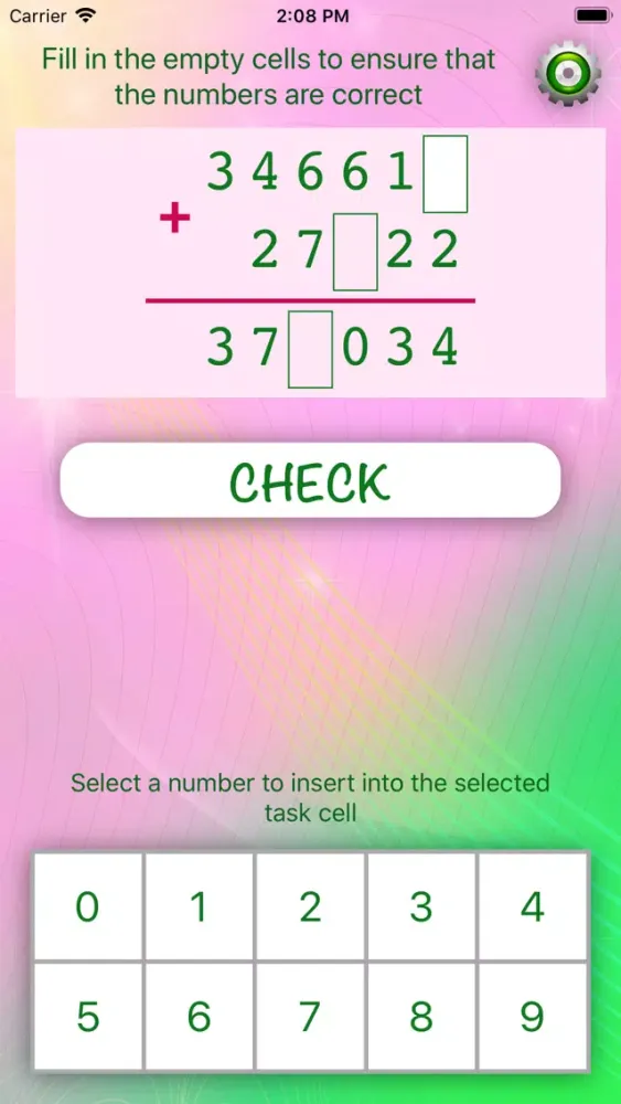 Tangkapan layar Method of adding numbers