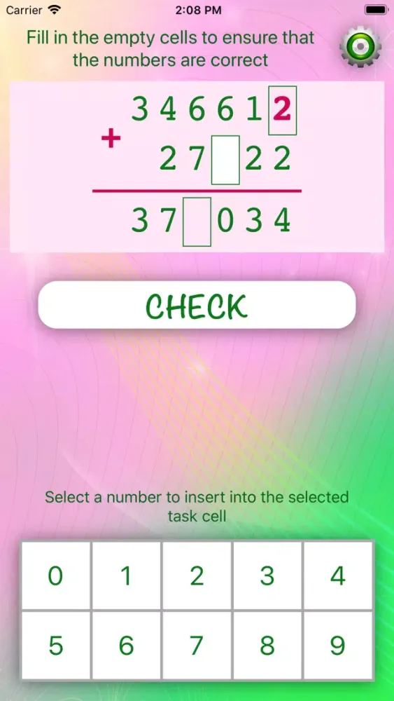 Tangkapan layar Method of adding numbers