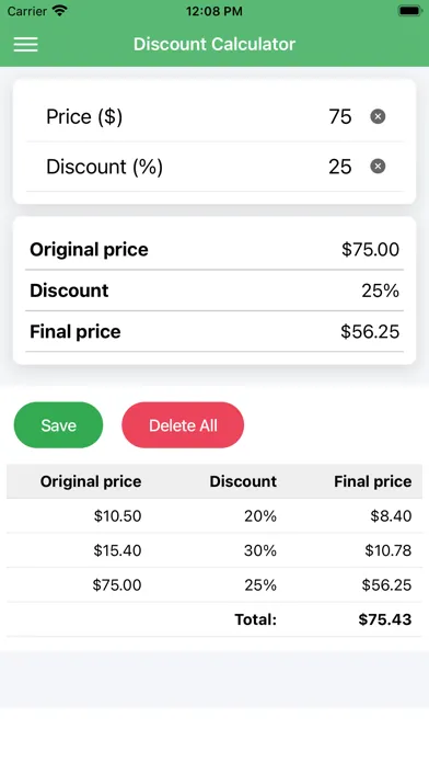 Simple Discount Calculator应用截图