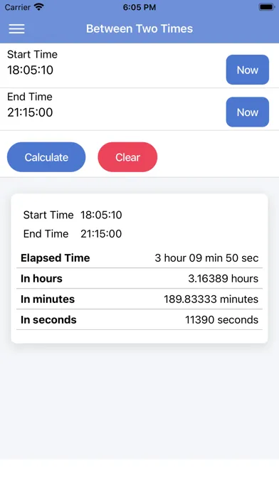 Ảnh chụp màn hình của Time Duration/Add Calculator