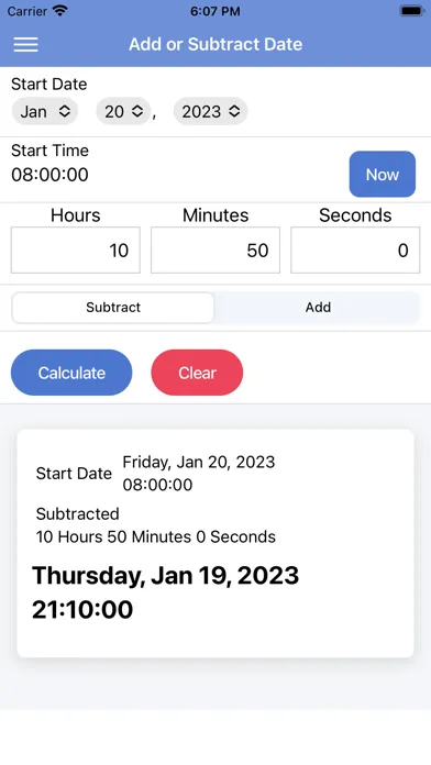 Ảnh chụp màn hình của Time Duration/Add Calculator