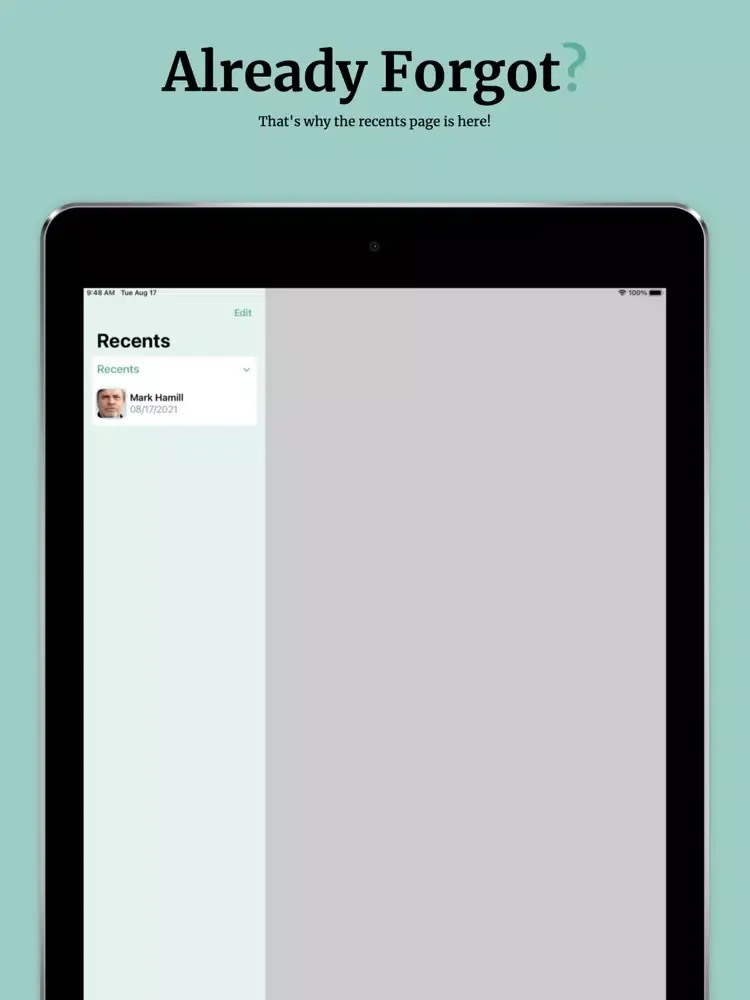 Capturas de pantalla de Watched It? iPad 