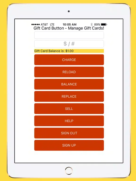 Gift Card Button iPad  Ekran Görüntüleri