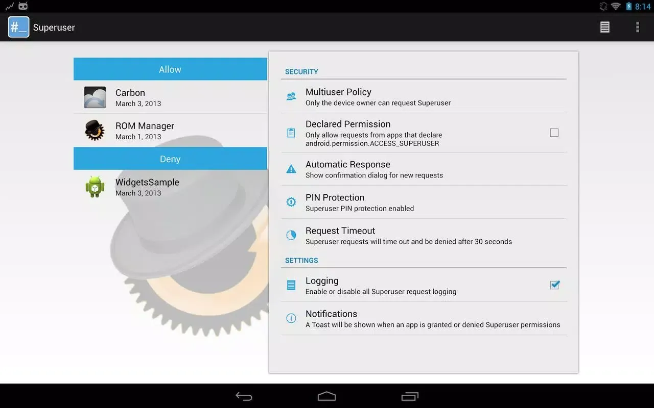 Superuser Screenshots