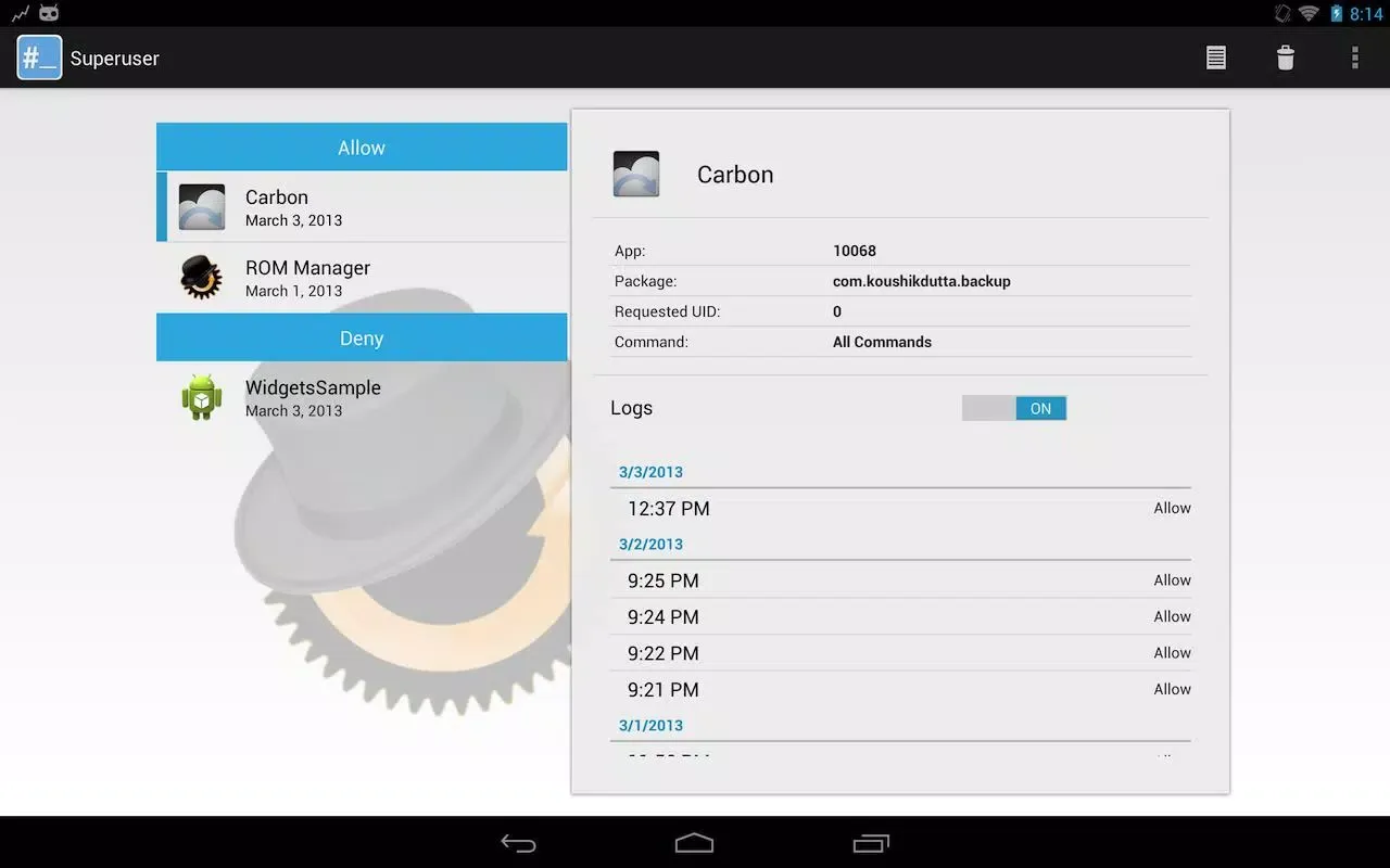 Superuser Screenshots