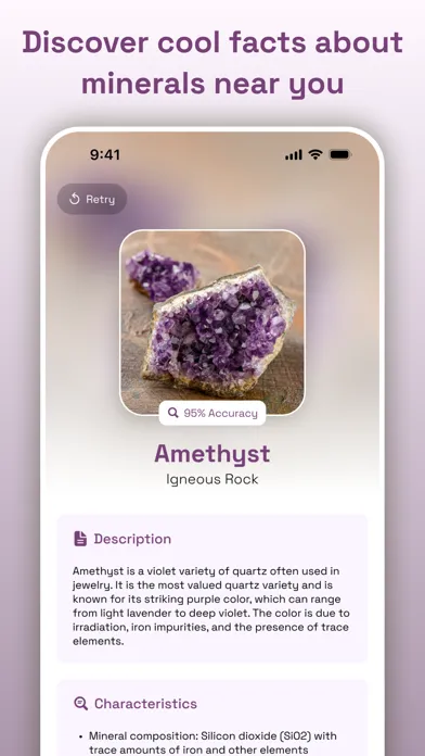 ภาพหน้าจอของ Rock Identifier - Crystal, Gem