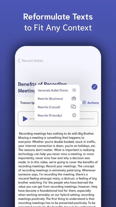 VoiceNotes: speech to text应用截图