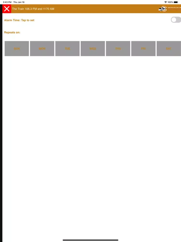 Capturas de pantalla de The Train 106.3 FM iPad 