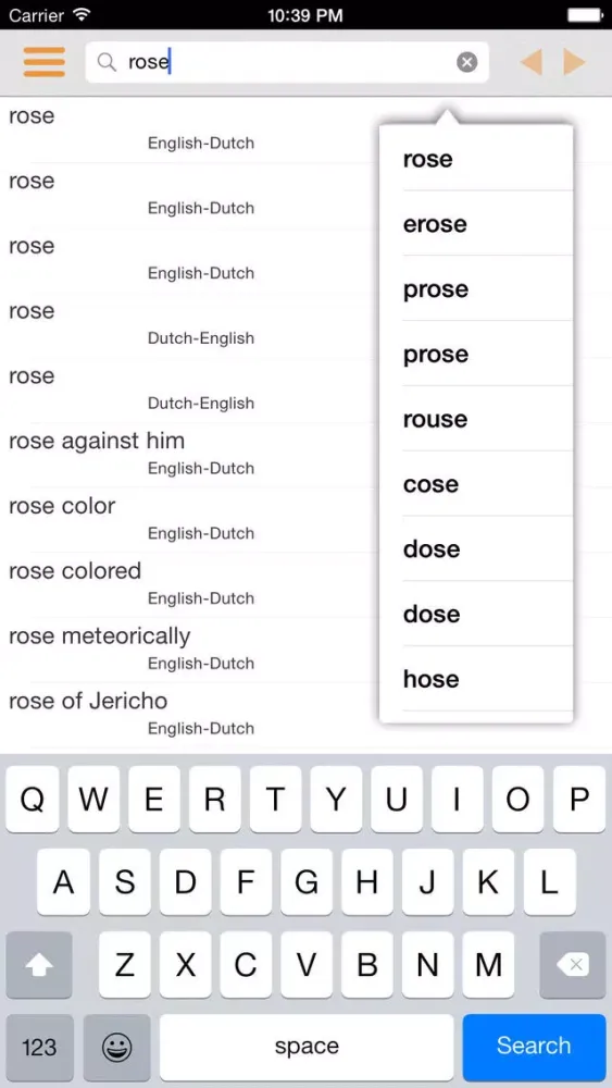 Captures d'écran de English Dutch Dictionary ( Simple and Effective )